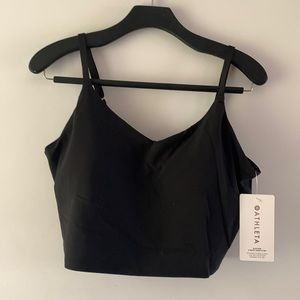 Athleta Black crop top Size XL.